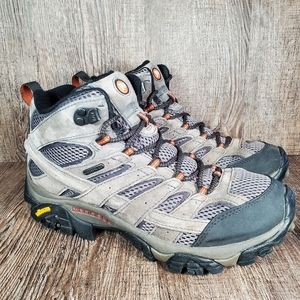 Merrell Moab 2 Mid Waterproof Vibram Hiking Boot Beluga Gray Men's Size 8 J06053